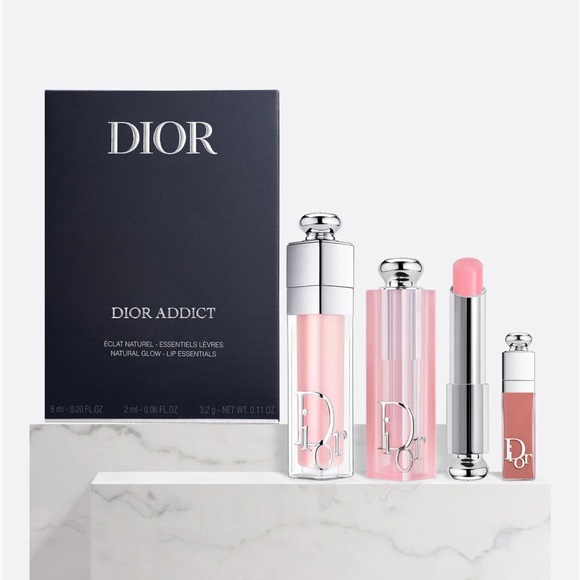 Dior Other - Zoe Dior Addict Natural Glow Lip Essentials Set (Pink Lip Glow, Maximizer & Mi